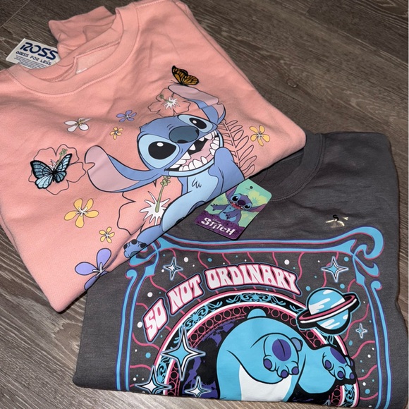 Disney Tops - 2 Stitch Crewneck - Both Smalls